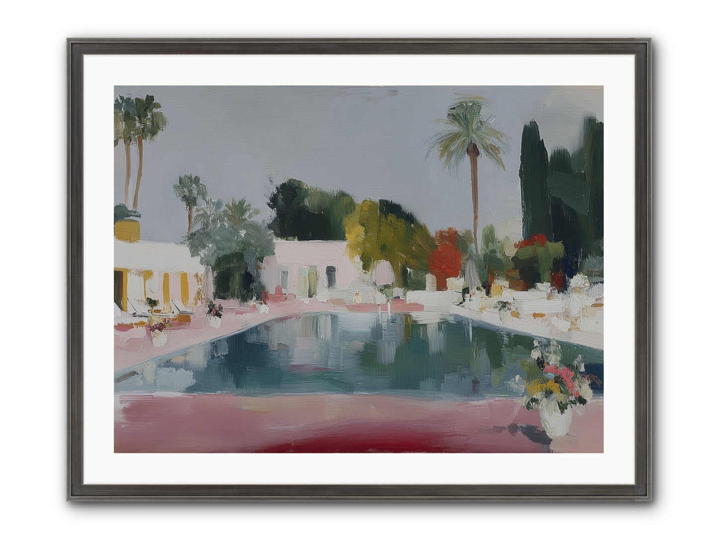 Panoramic Paradise Framed Print - Slimwoods Black/Silver 32x24