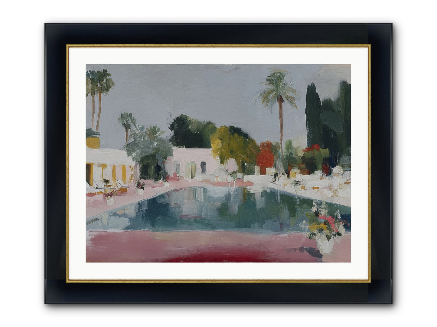 Panoramic Paradise Framed Print - Wide Black w/Gold 32x24