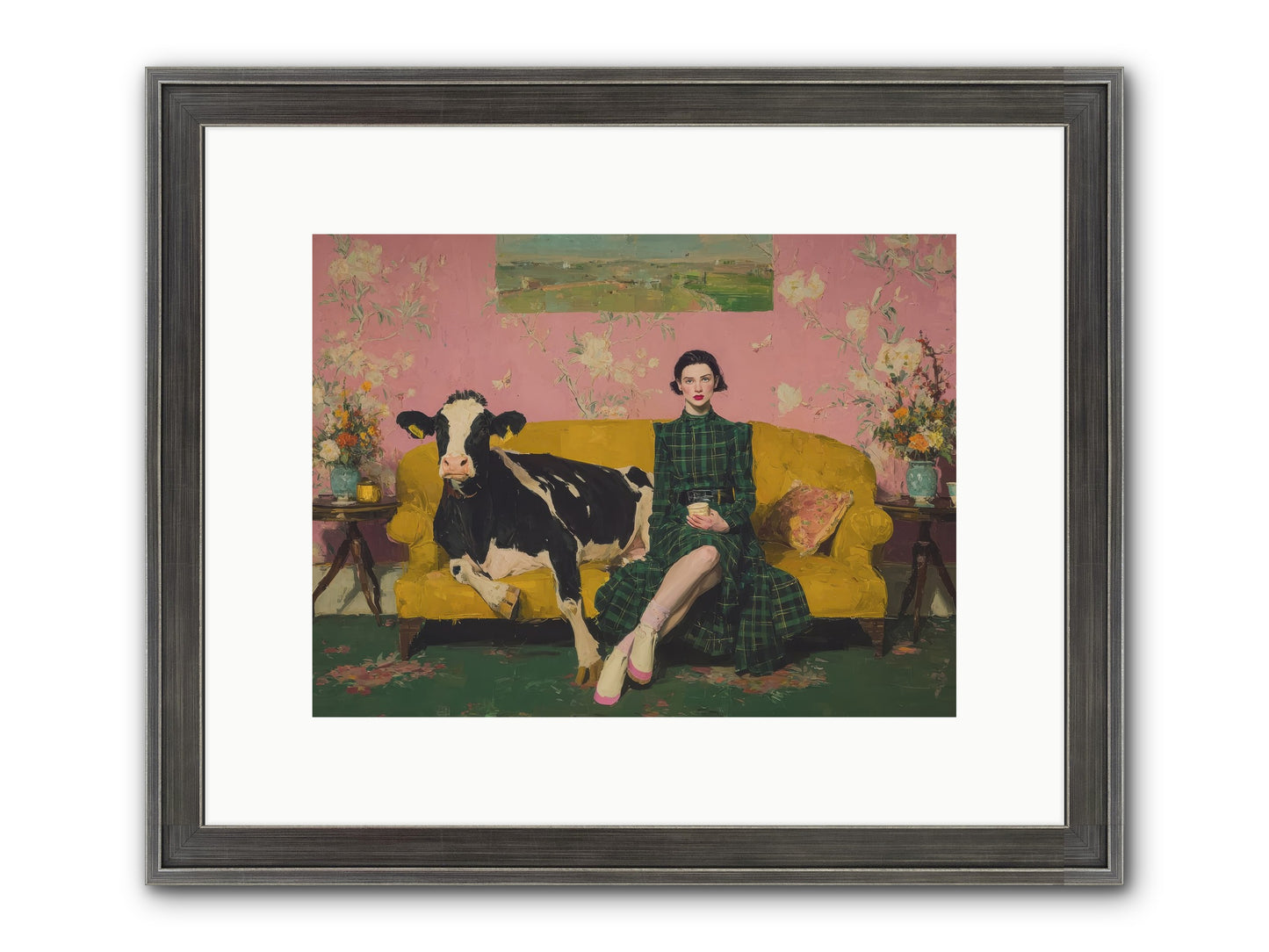 Paper Moon & Manor Framed Print - Slimwoods Black/Silver 12x9