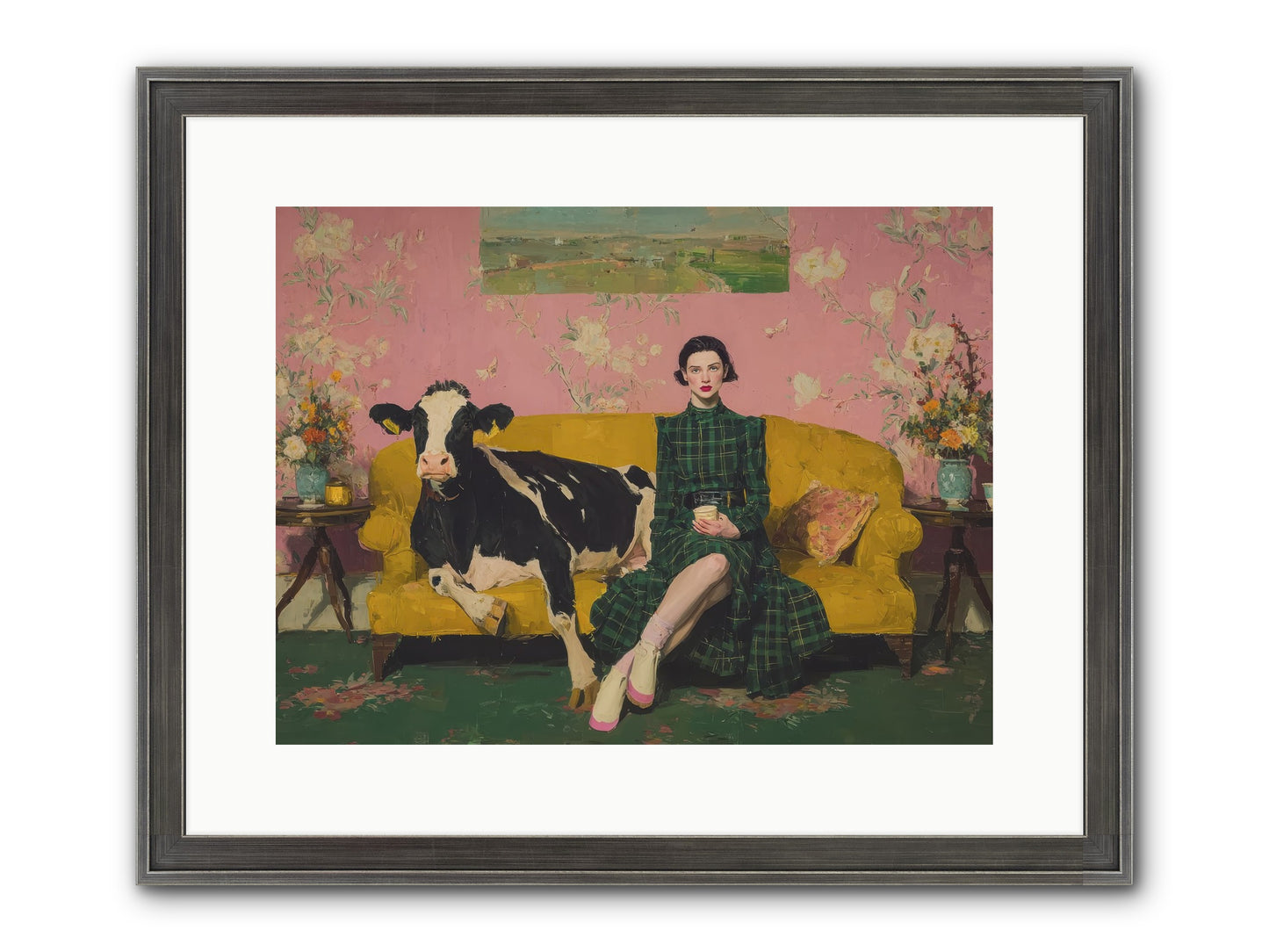 Paper Moon & Manor Framed Print - Slimwoods Black/Silver 16x12