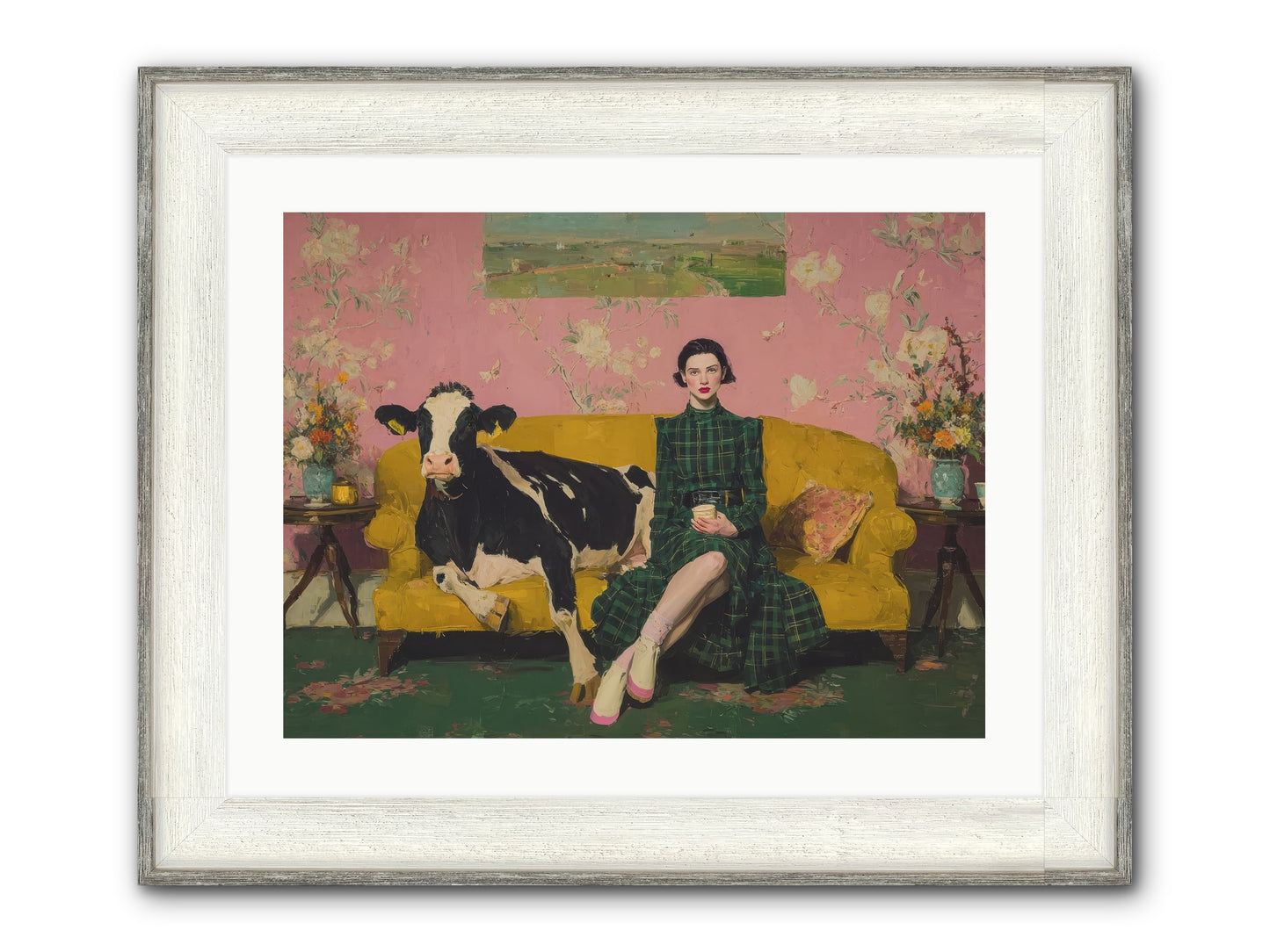 Paper Moon & Manor Framed Print - Driftwood White 24x18