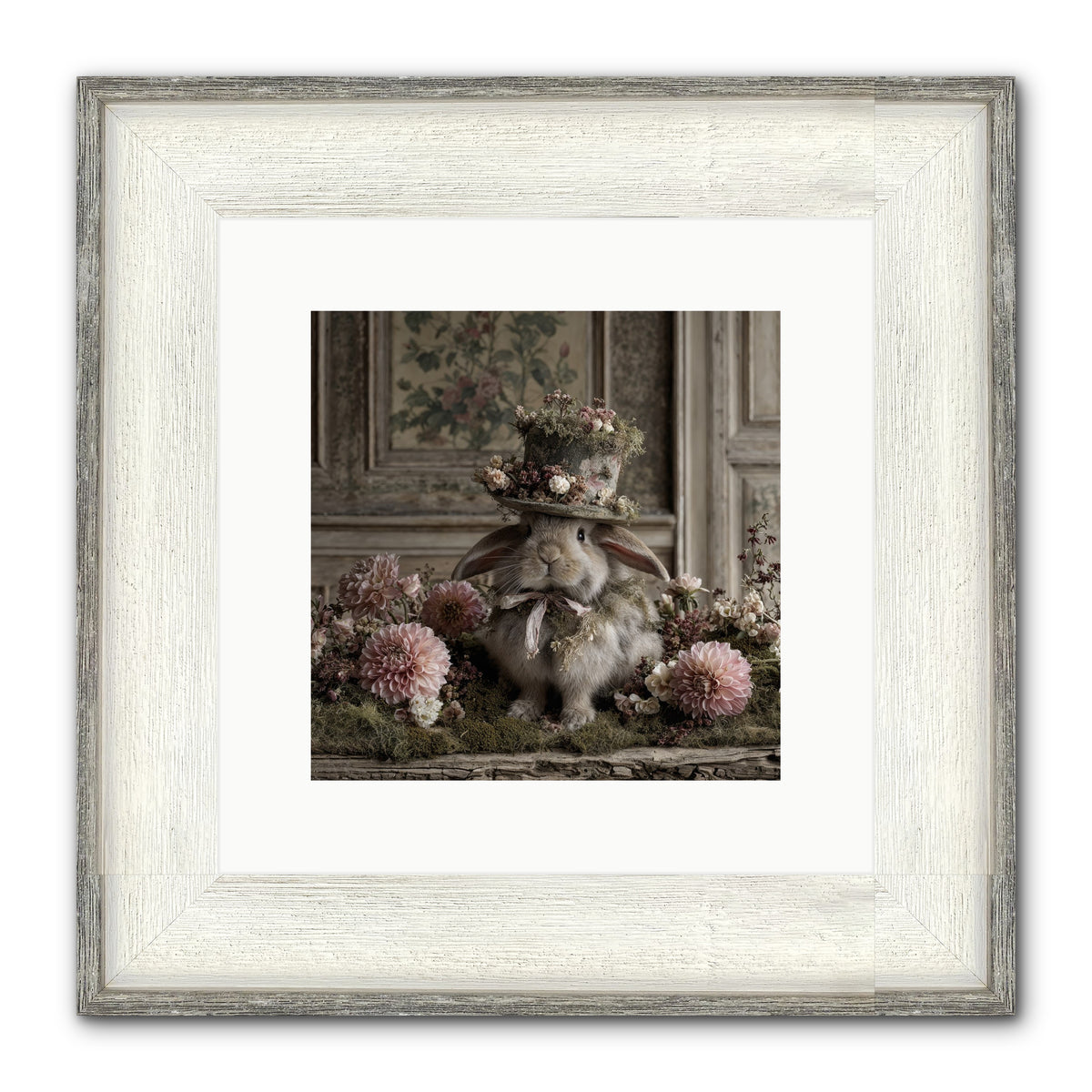 Paper Moons Framed Print - Driftwood White 10x10
