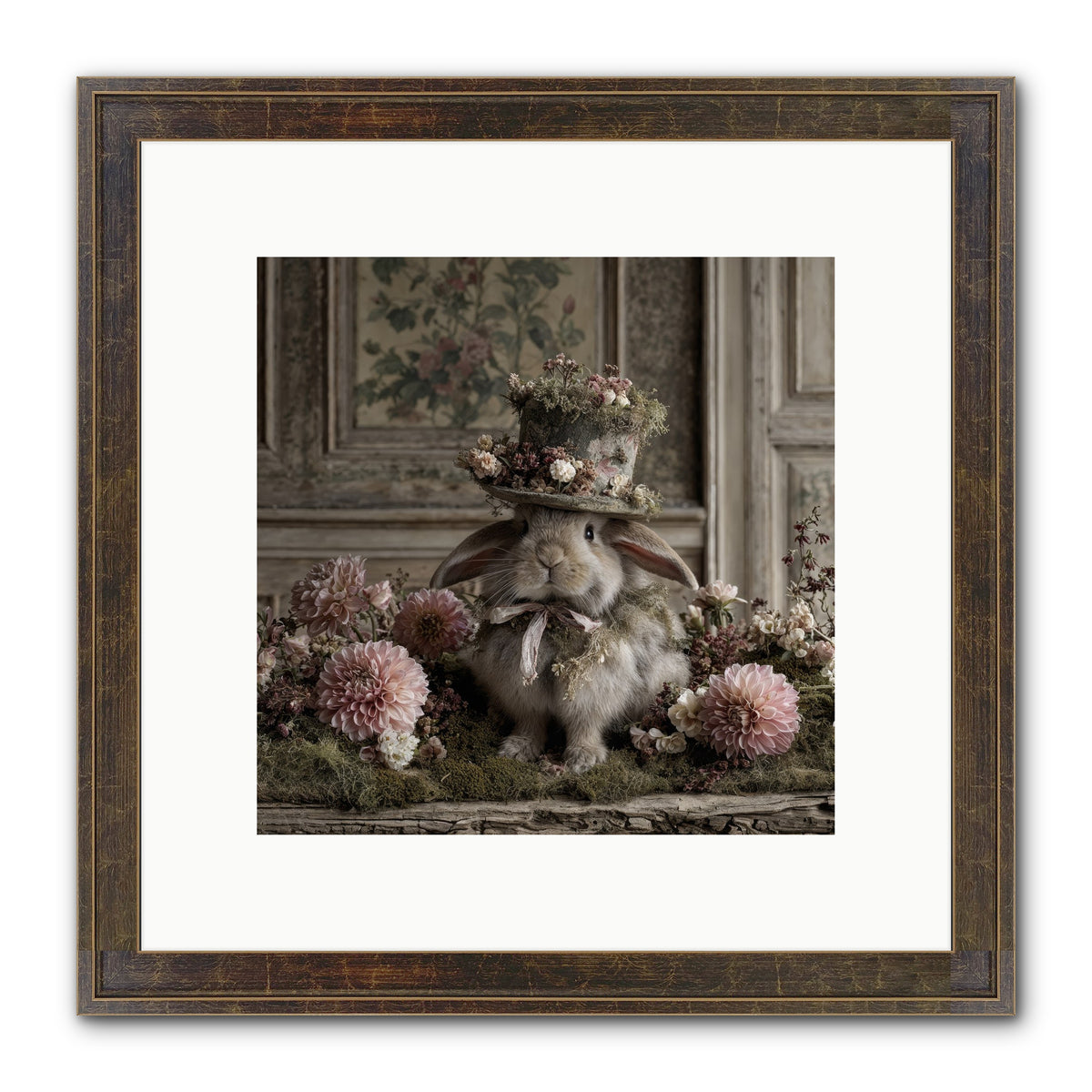 Paper Moons Framed Print - Slimwoods Black/Gold 10x10