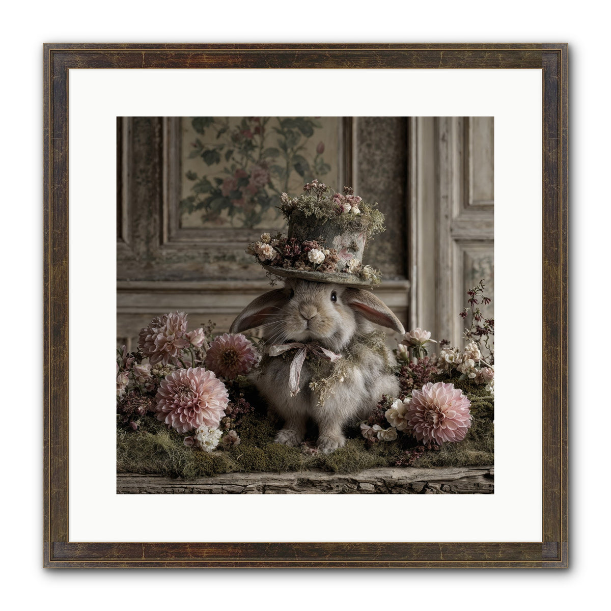 Paper Moons Framed Print - Slimwoods Black/Gold 16x16