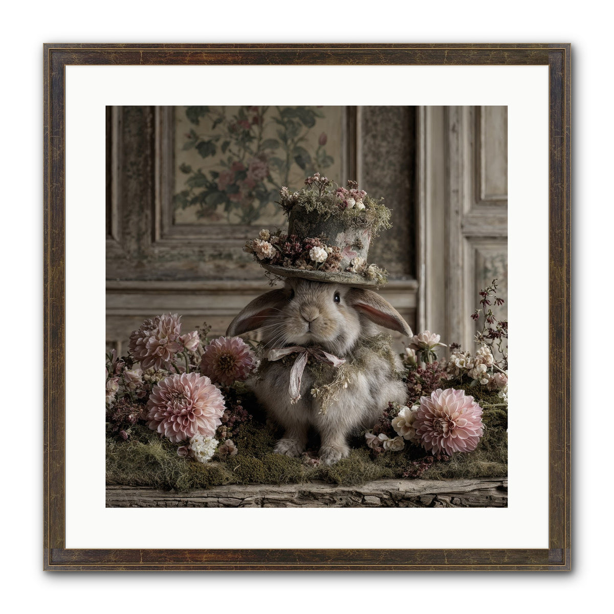 Paper Moons Framed Print - Slimwoods Black/Gold 20x20