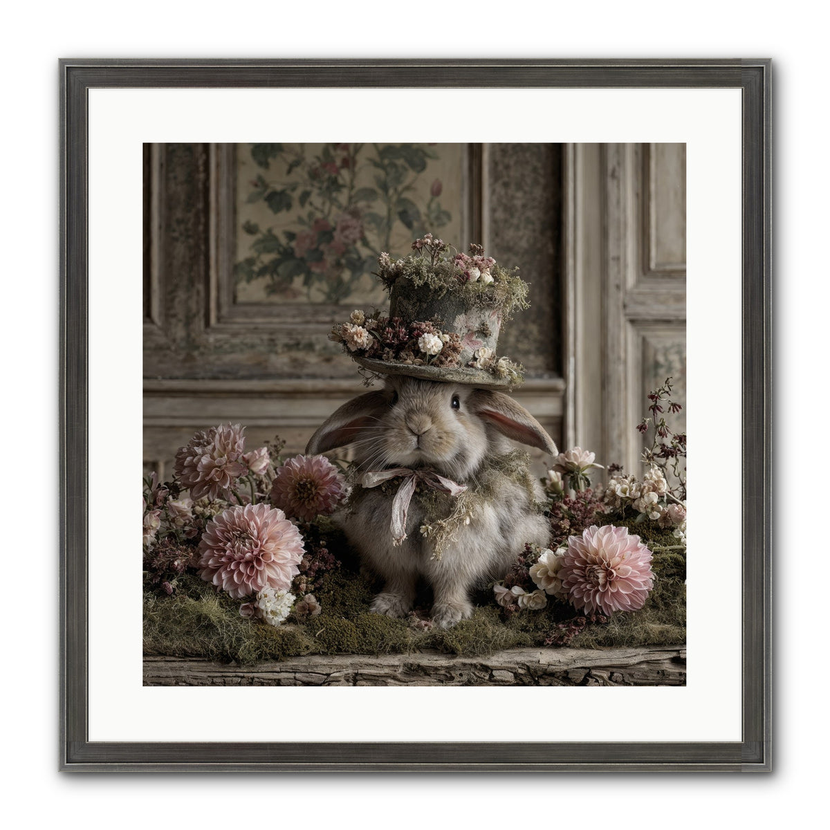 Paper Moons Framed Print - Slimwoods Black/Silver 20x20