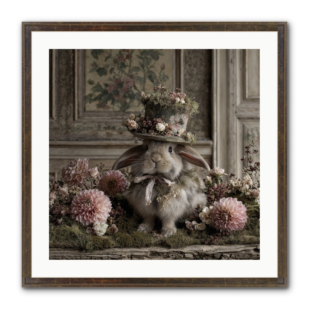Paper Moons Framed Print - Slimwoods Black/Gold 24x24