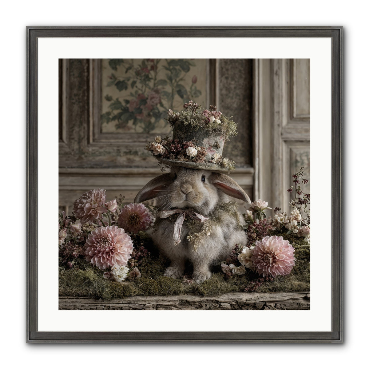 Paper Moons Framed Print - Slimwoods Black/Silver 24x24
