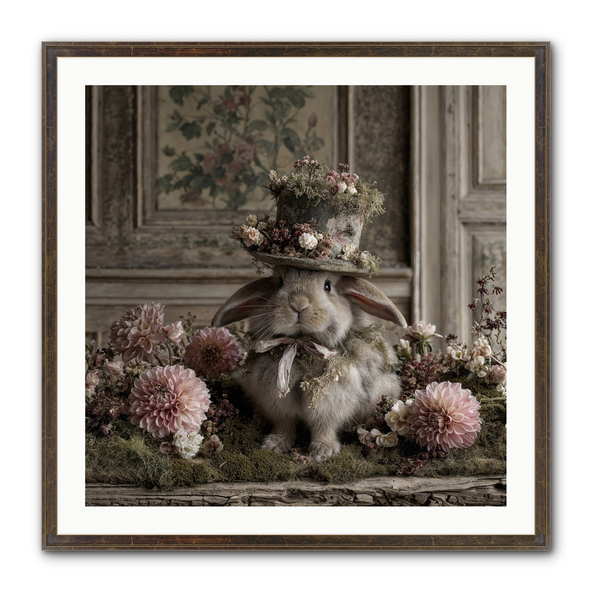 Paper Moons Framed Print - Slimwoods Black/Gold 30x30