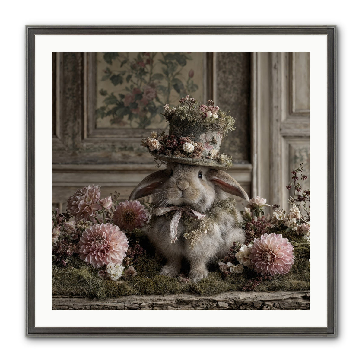 Paper Moons Framed Print - Slimwoods Black/Silver 30x30