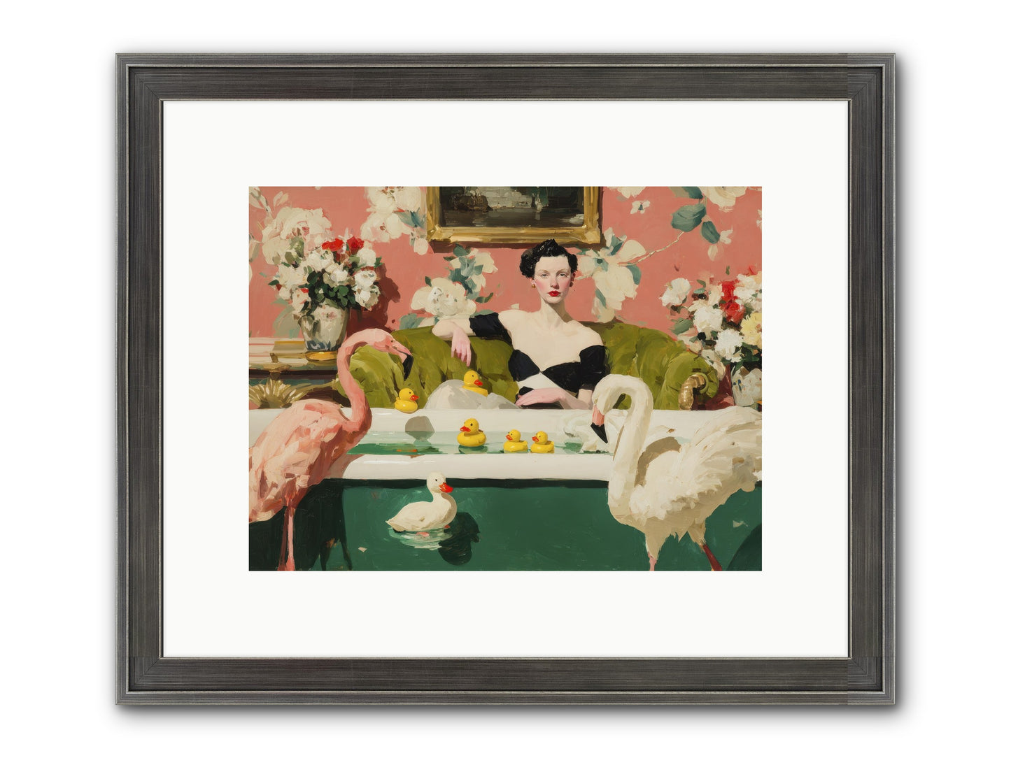 Paper Roses Before Dawn Framed Print - Slimwoods Black/Silver 12x9