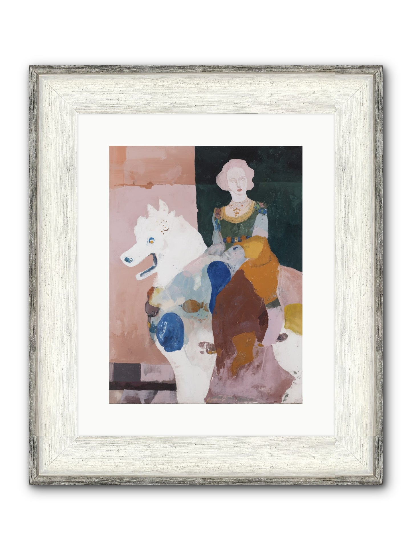 Paper Trail Framed Print - Driftwood White 12x16