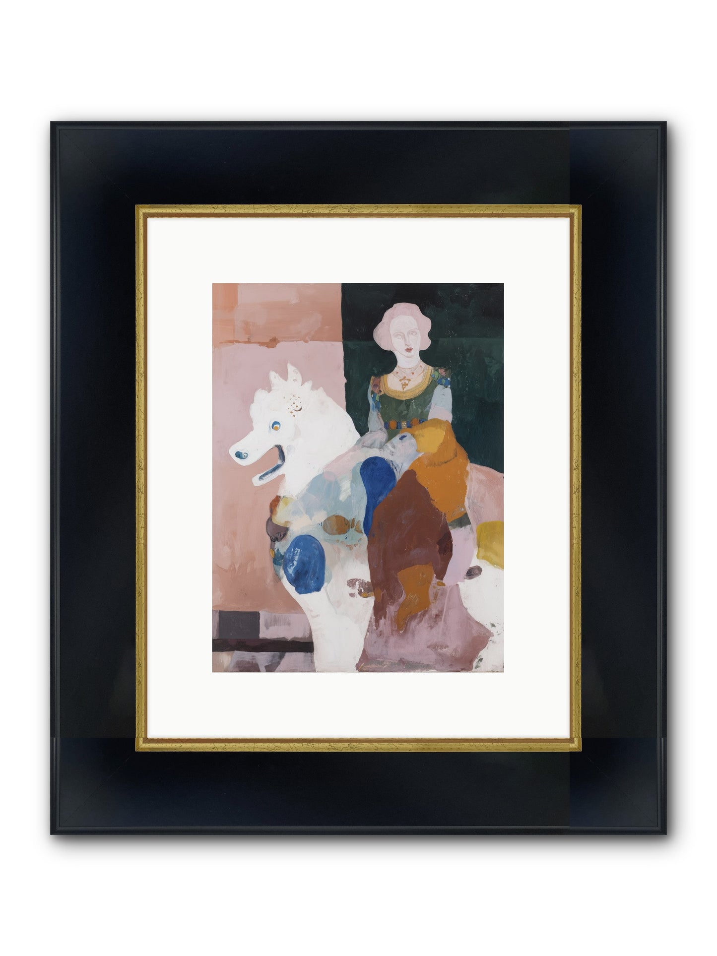 Paper Trail Framed Print - Wide Black w/Gold 9x12