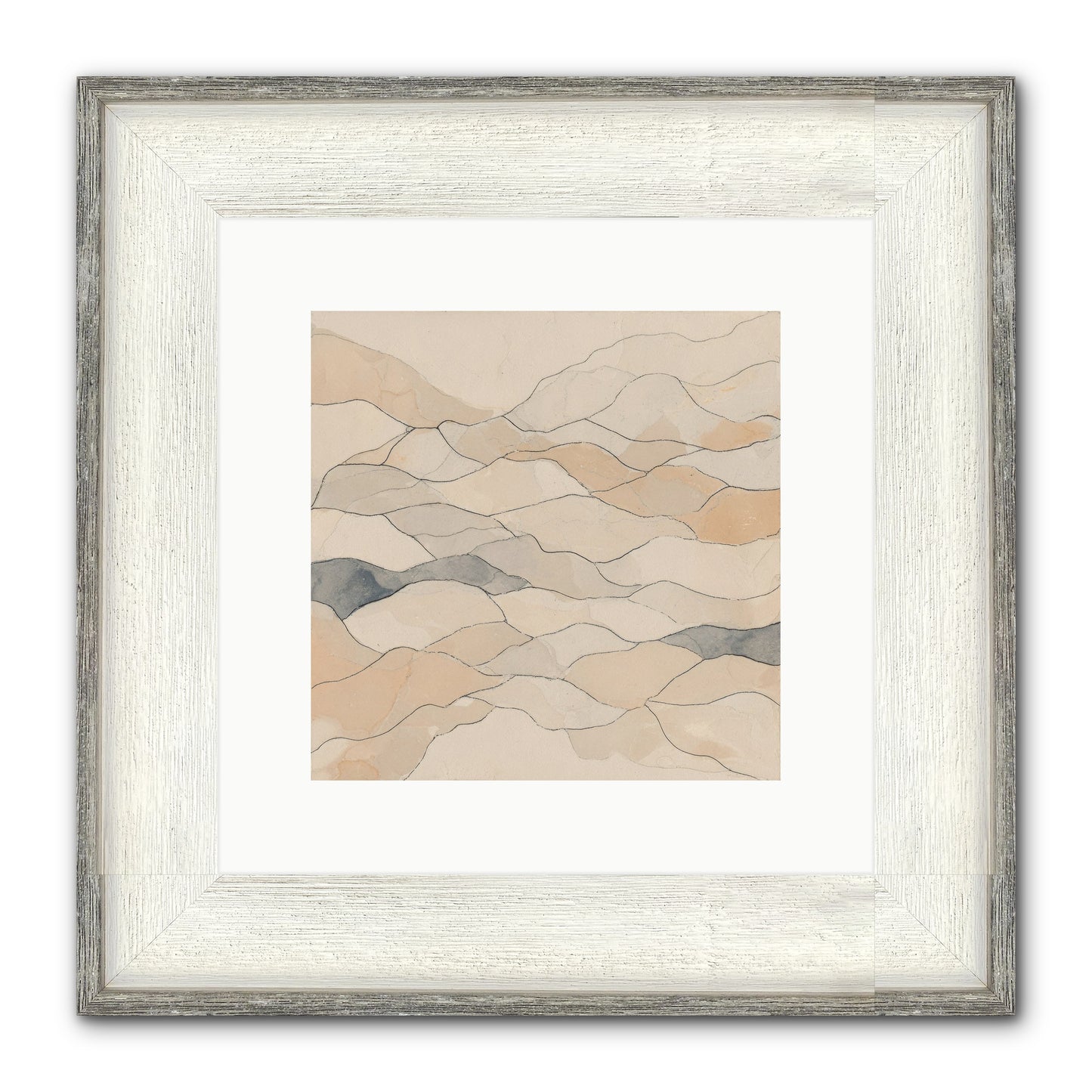 Paperback Galaxy Framed Print - Driftwood White 10x10