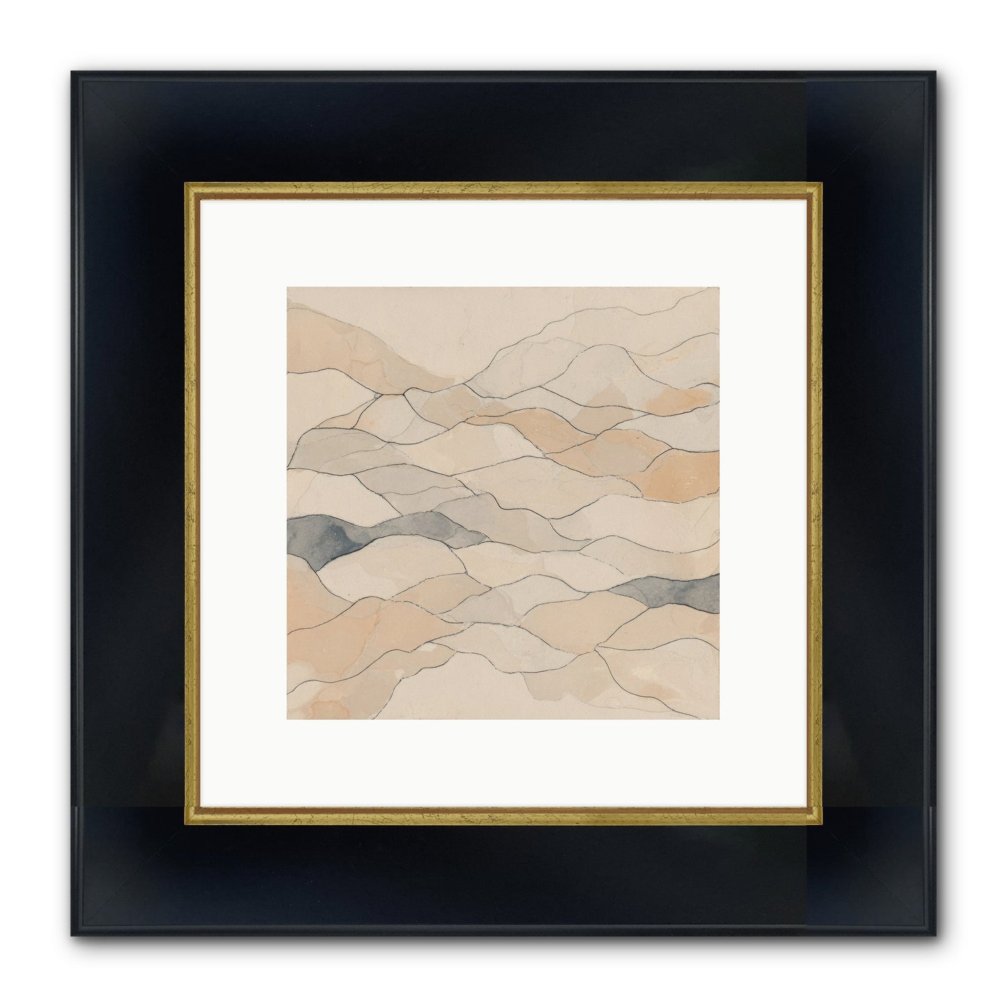 Paperback Galaxy Framed Print - Wide Black w/Gold 10x10