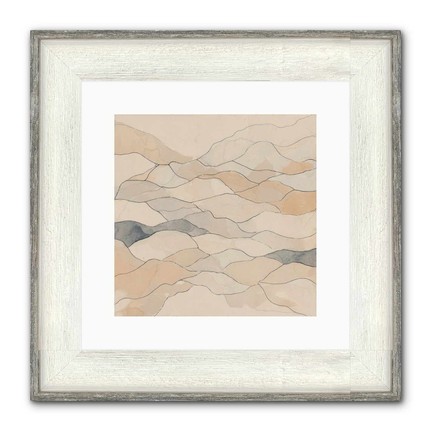 Paperback Galaxy Framed Print - Driftwood White 12x12