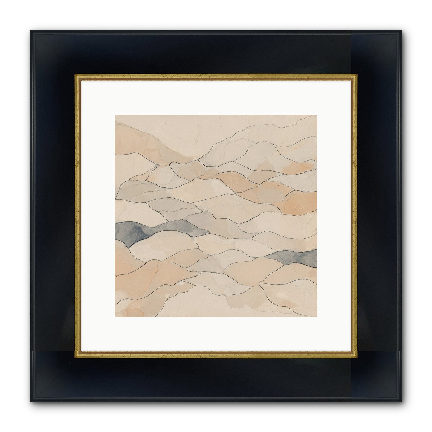 Paperback Galaxy Framed Print - Wide Black w/Gold 12x12