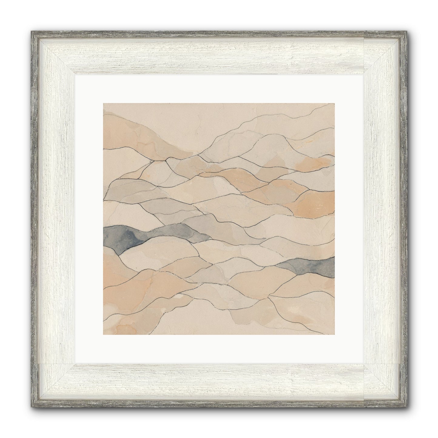 Paperback Galaxy Framed Print - Driftwood White 16x16