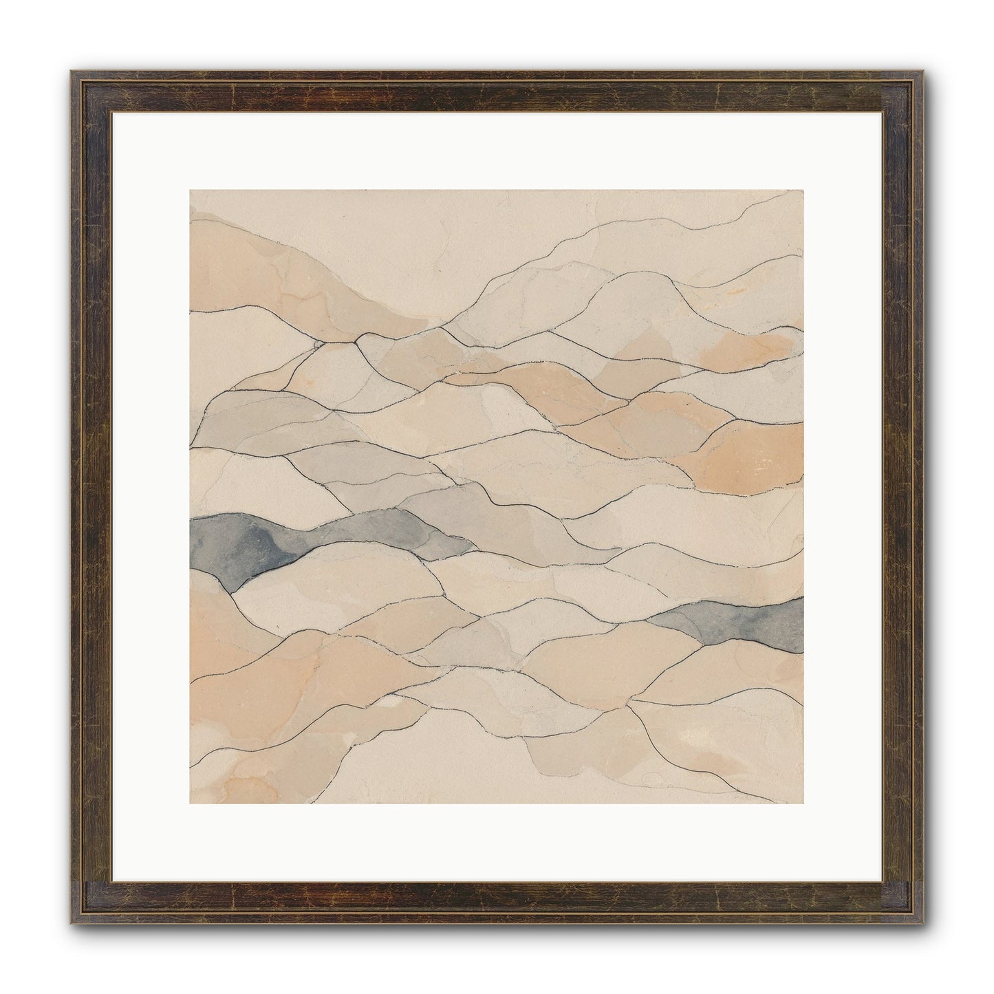 Paperback Galaxy Framed Print - Slimwoods Black/Gold 16x16