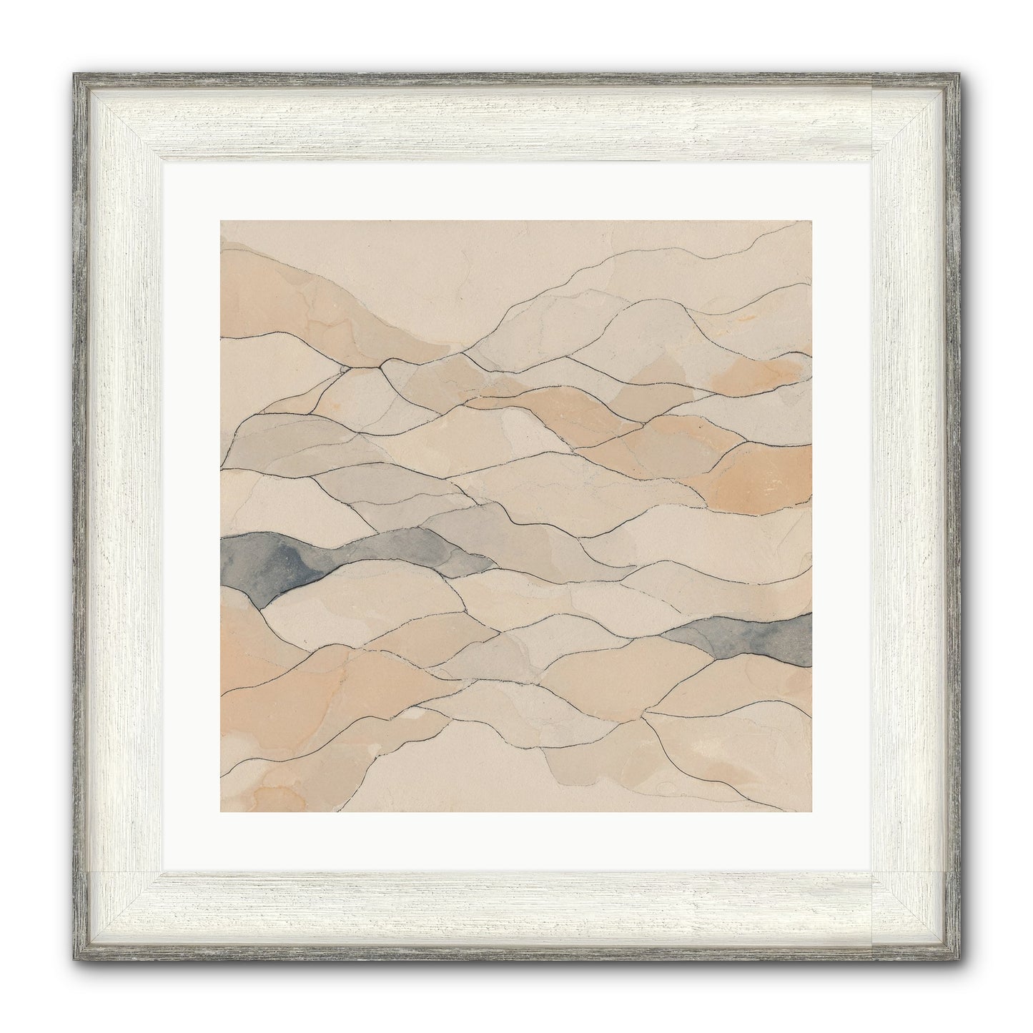 Paperback Galaxy Framed Print - Driftwood White 20x20