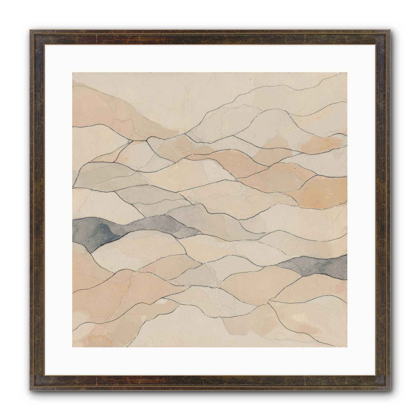 Paperback Galaxy Framed Print - Slimwoods Black/Gold 20x20