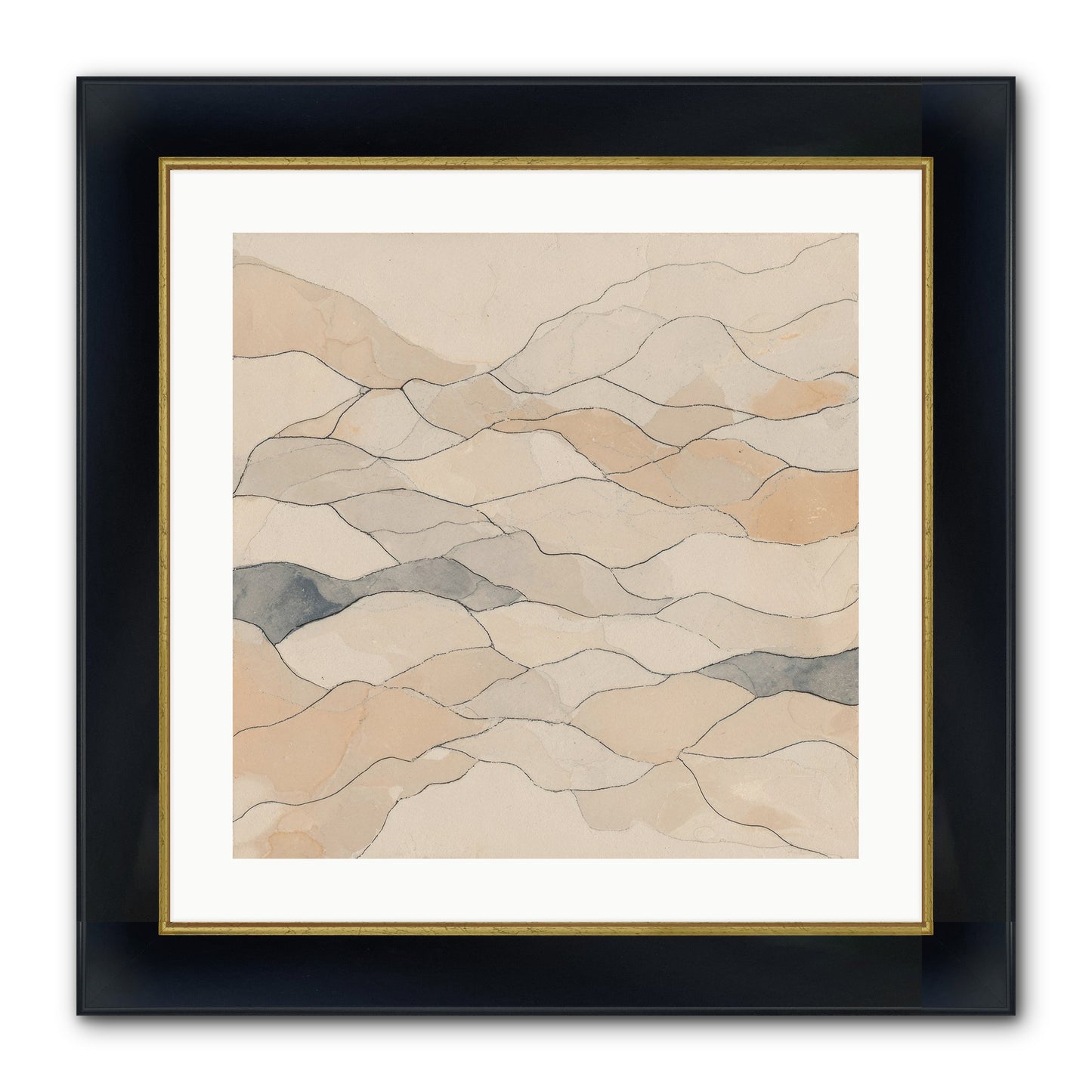 Paperback Galaxy Framed Print - Wide Black w/Gold 20x20