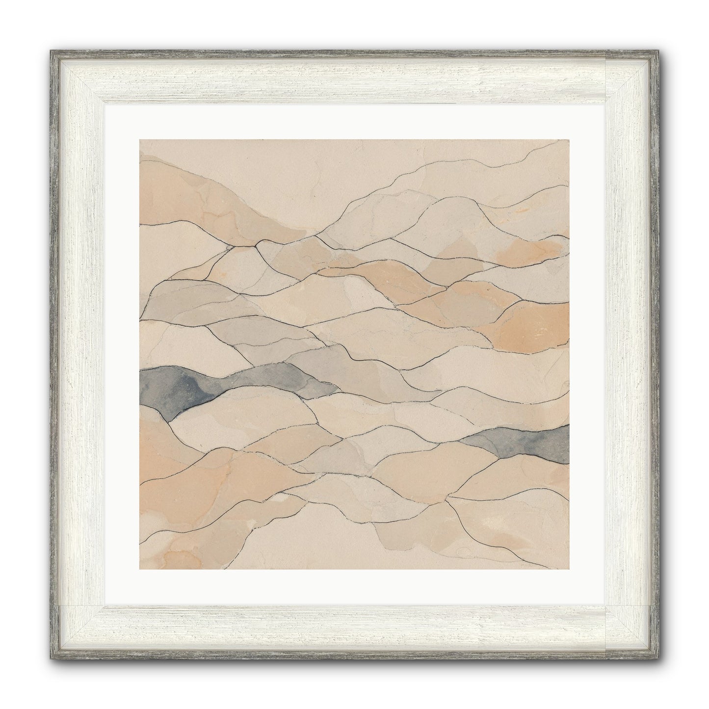 Paperback Galaxy Framed Print - Driftwood White 24x24