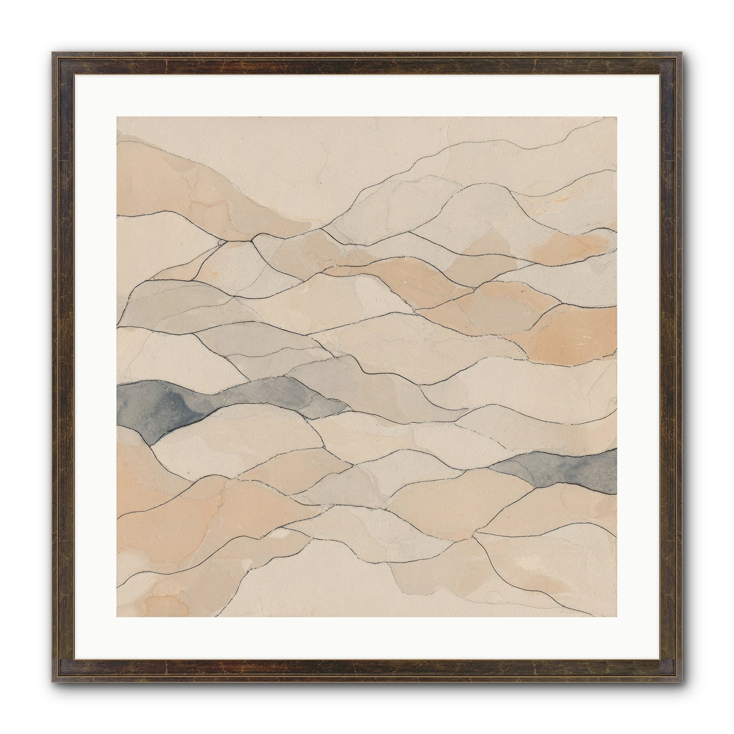 Paperback Galaxy Framed Print - Slimwoods Black/Gold 24x24