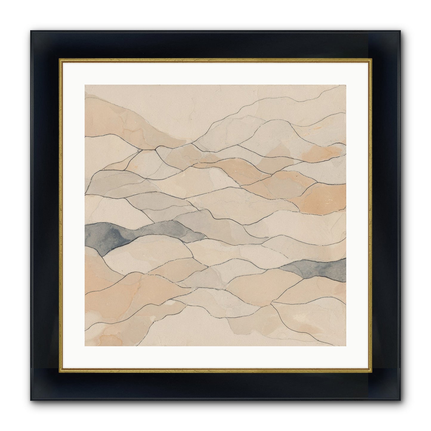 Paperback Galaxy Framed Print - Wide Black w/Gold 24x24