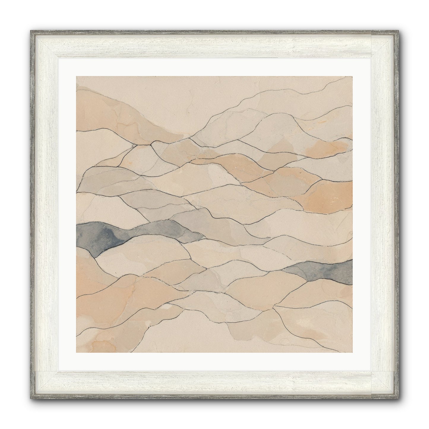 Paperback Galaxy Framed Print - Driftwood White 30x30