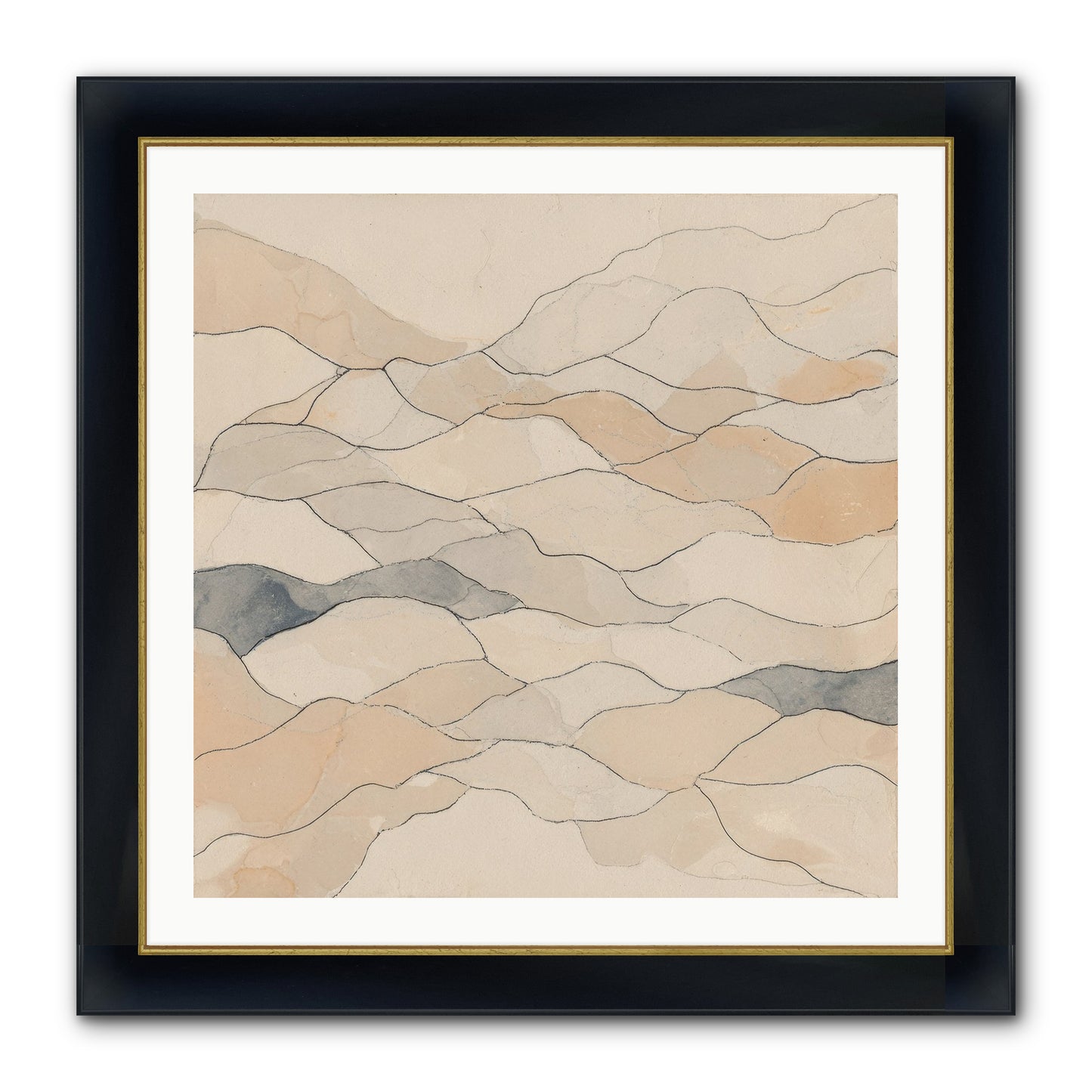 Paperback Galaxy Framed Print - Wide Black w/Gold 30x30