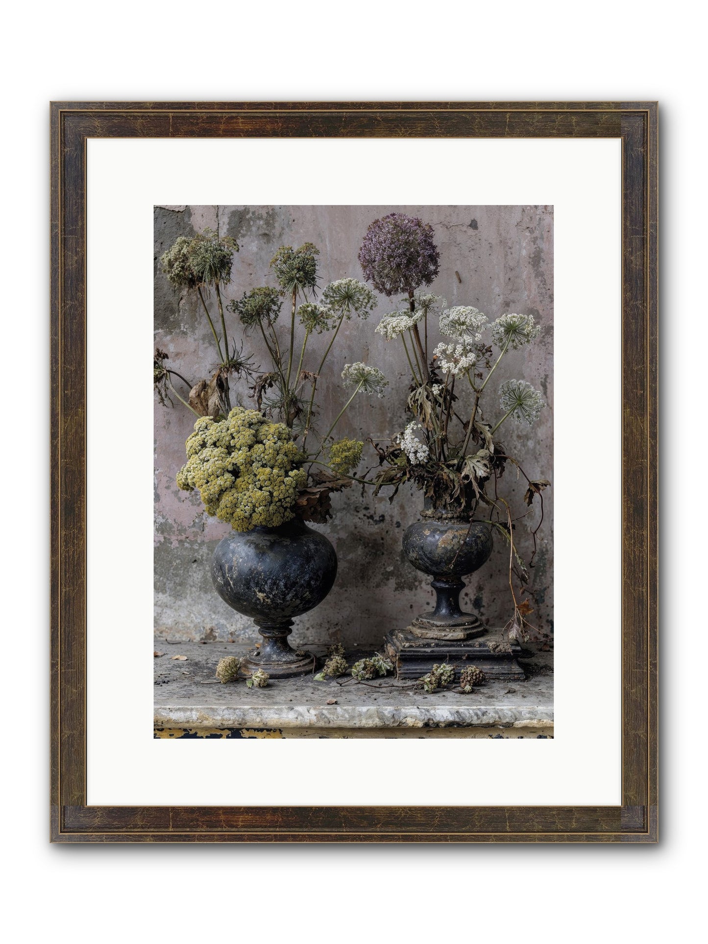 Paradise Found Blooming Framed Print - Slimwoods Black/Gold 12x16