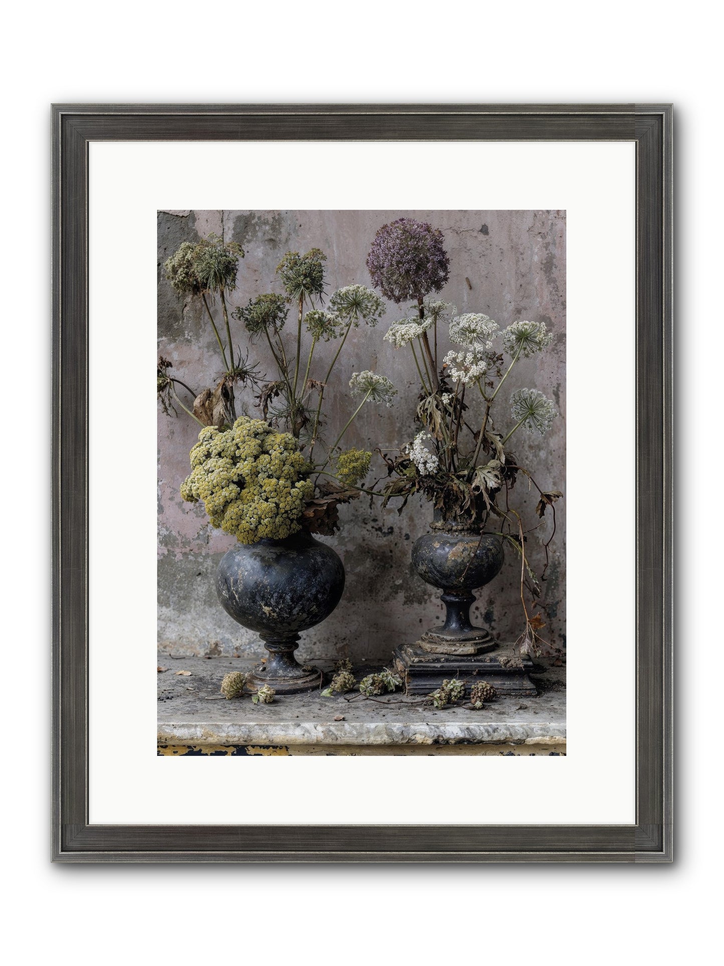 Paradise Found Blooming Framed Print - Slimwoods Black/Silver 12x16