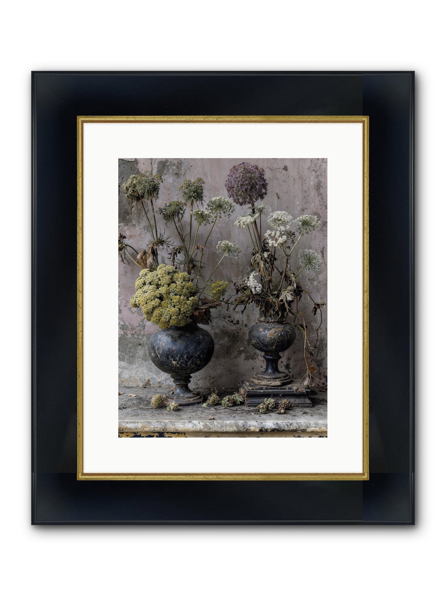 Paradise Found Blooming Framed Print - Wide Black w/Gold 12x16