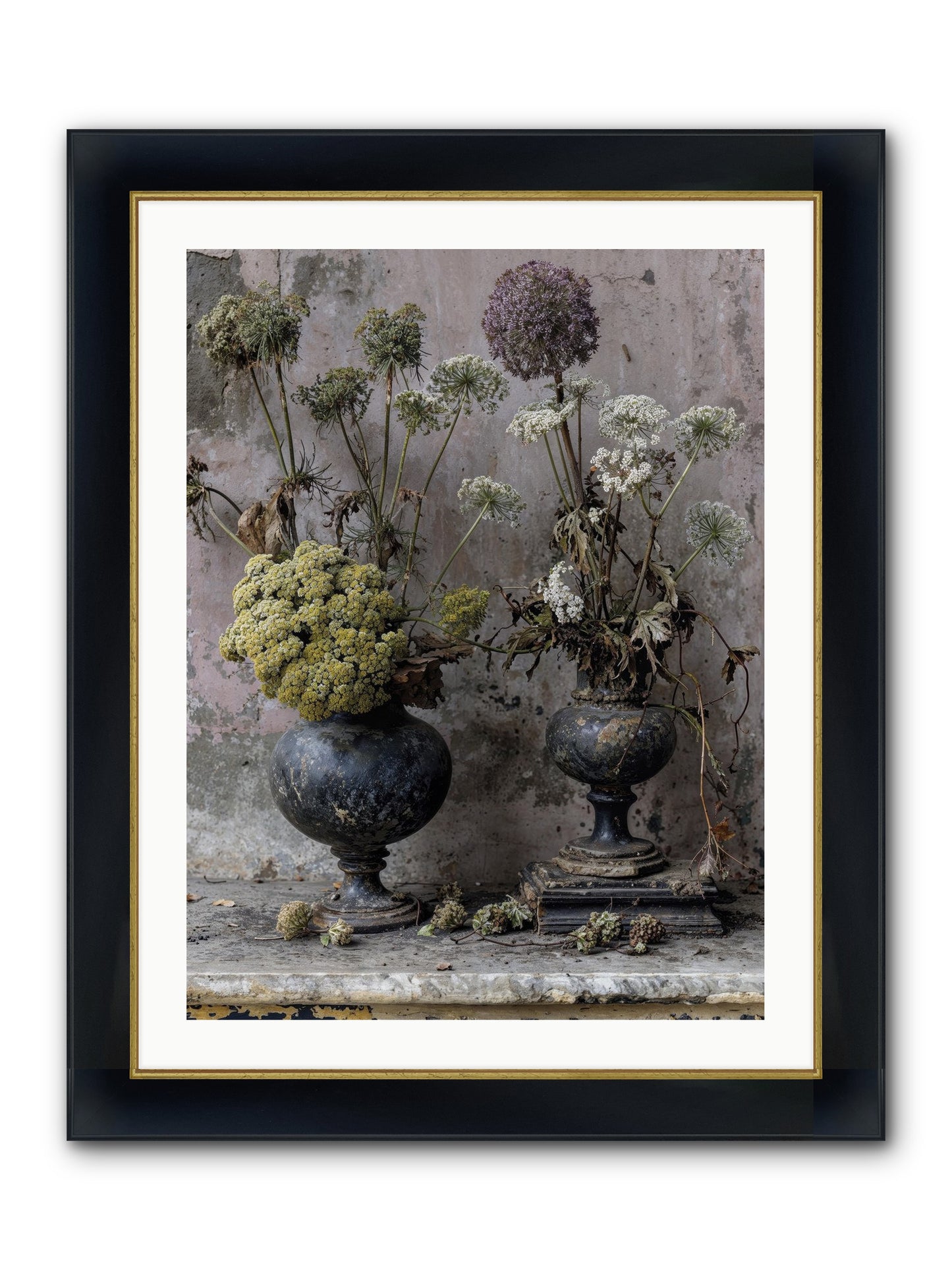 Paradise Found Blooming Framed Print - Wide Black w/Gold 24x32