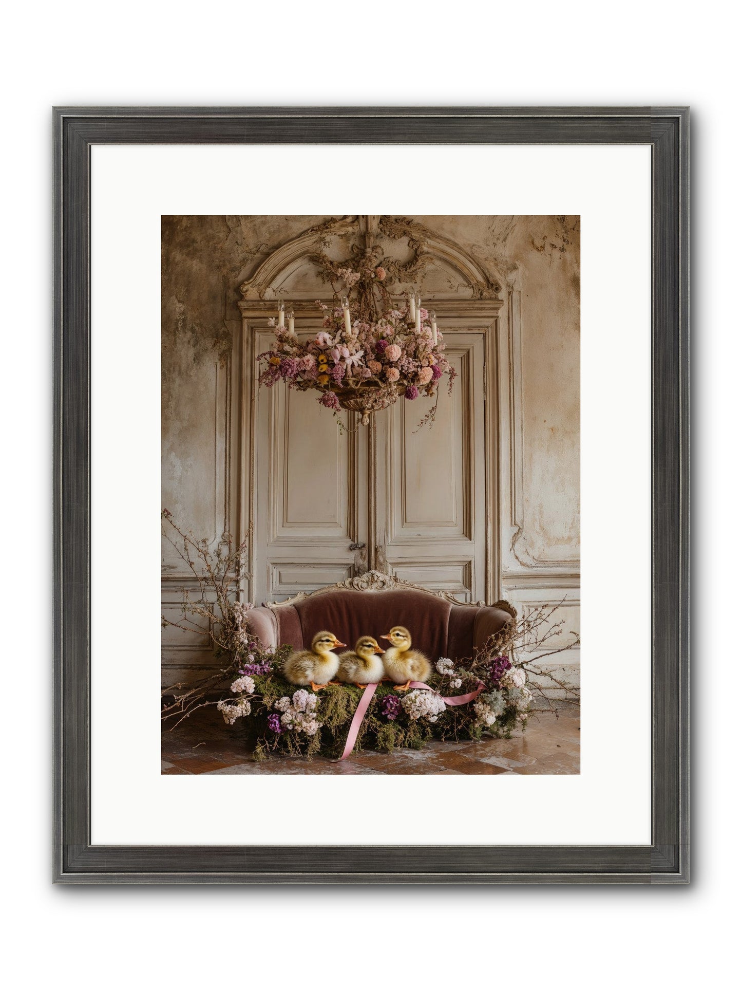 Paradise In Petals Framed Print - Slimwoods Black/Silver 12x16