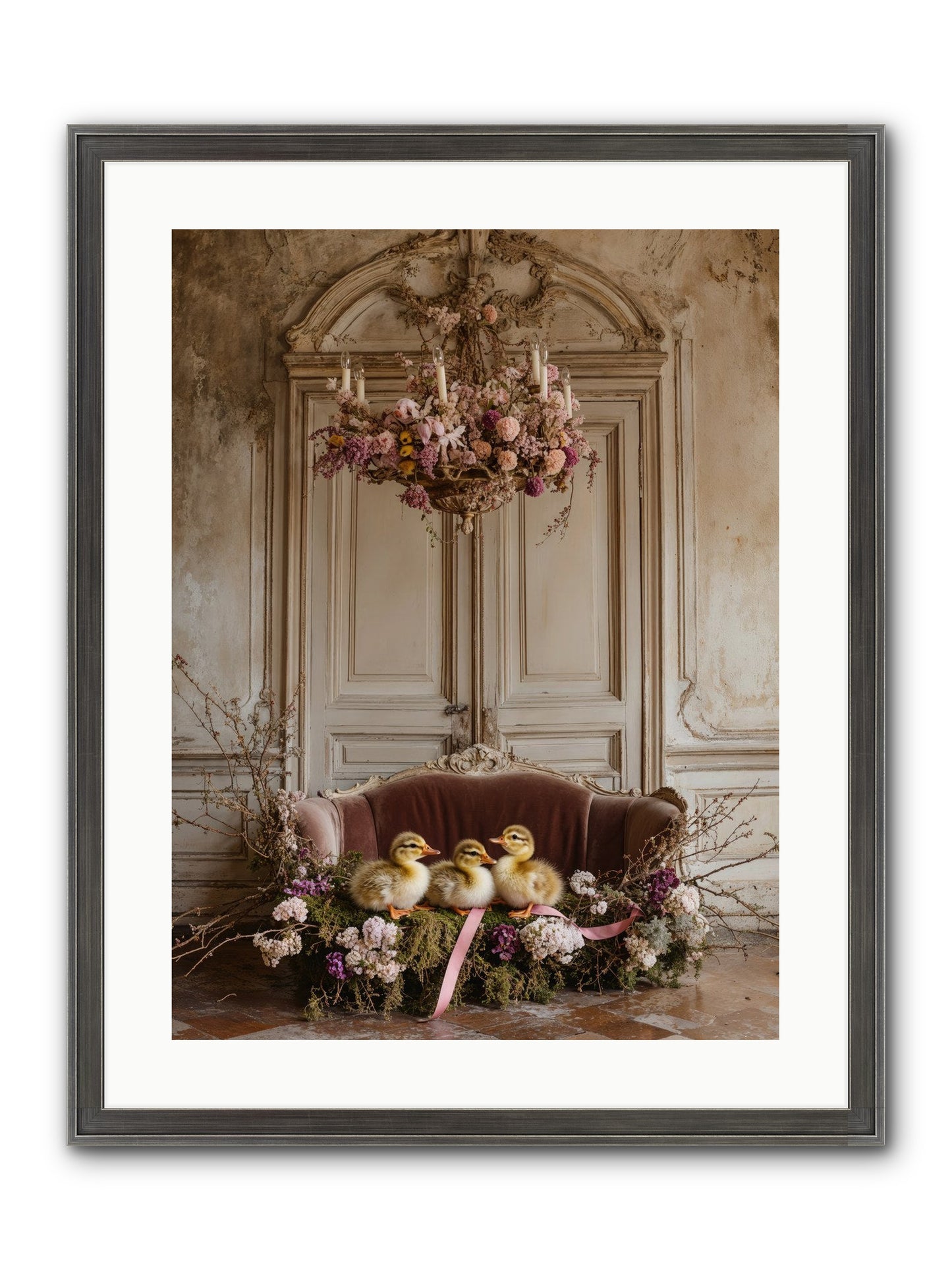 Paradise In Petals Framed Print - Slimwoods Black/Silver 18x24