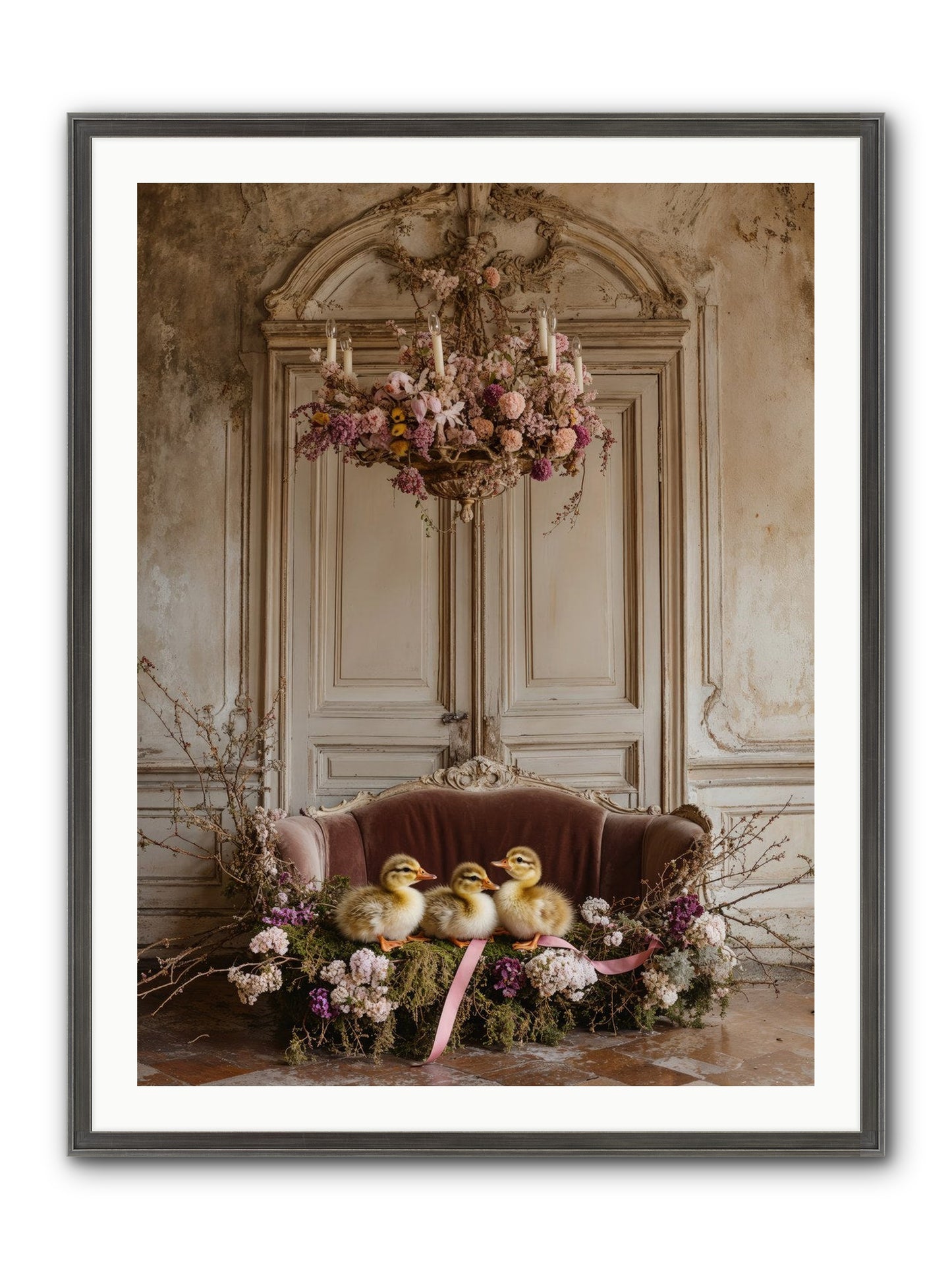Paradise In Petals Framed Print - Slimwoods Black/Silver 30x40
