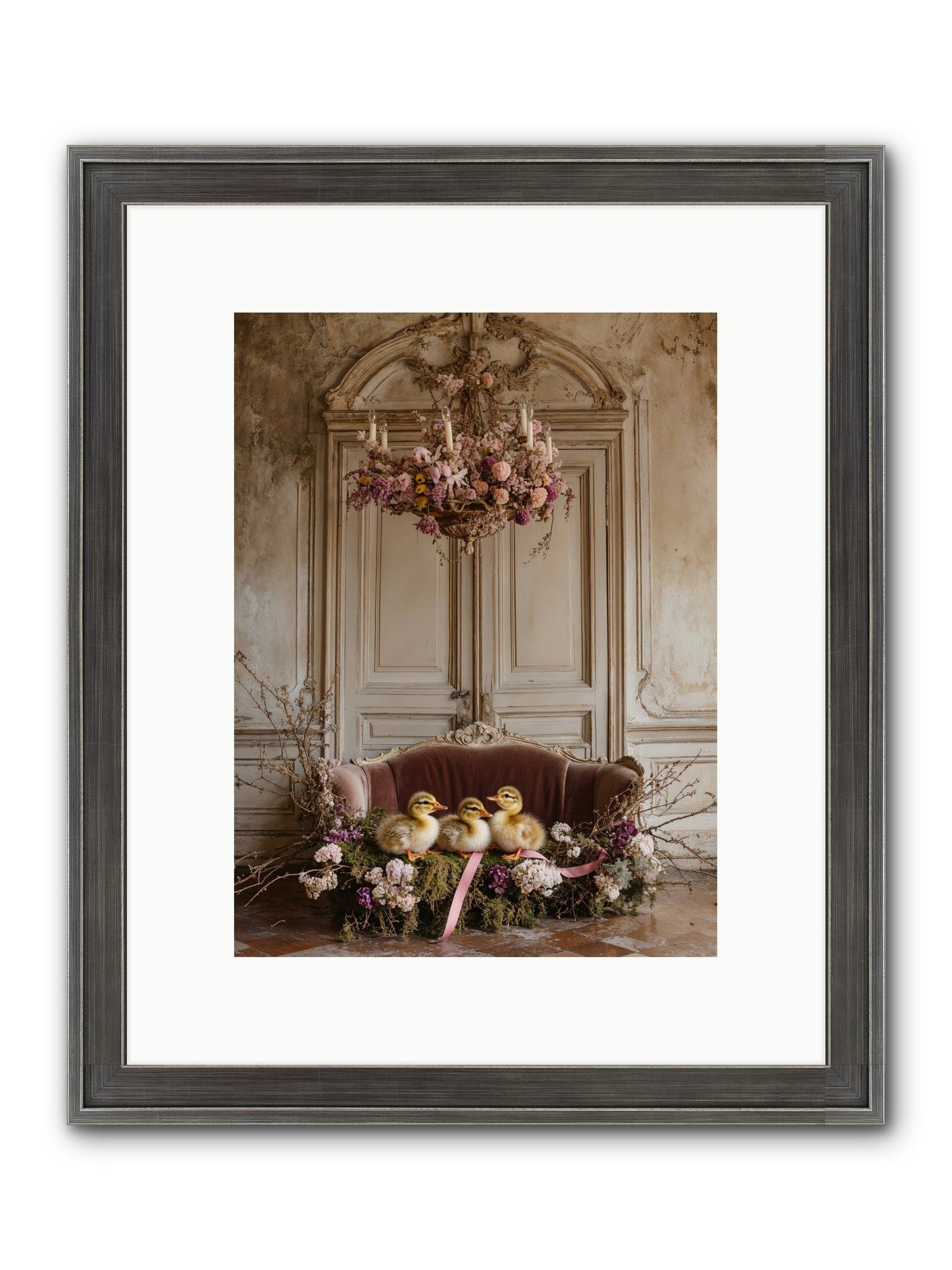 Paradise In Petals Framed Print - Slimwoods Black/Silver 9x12