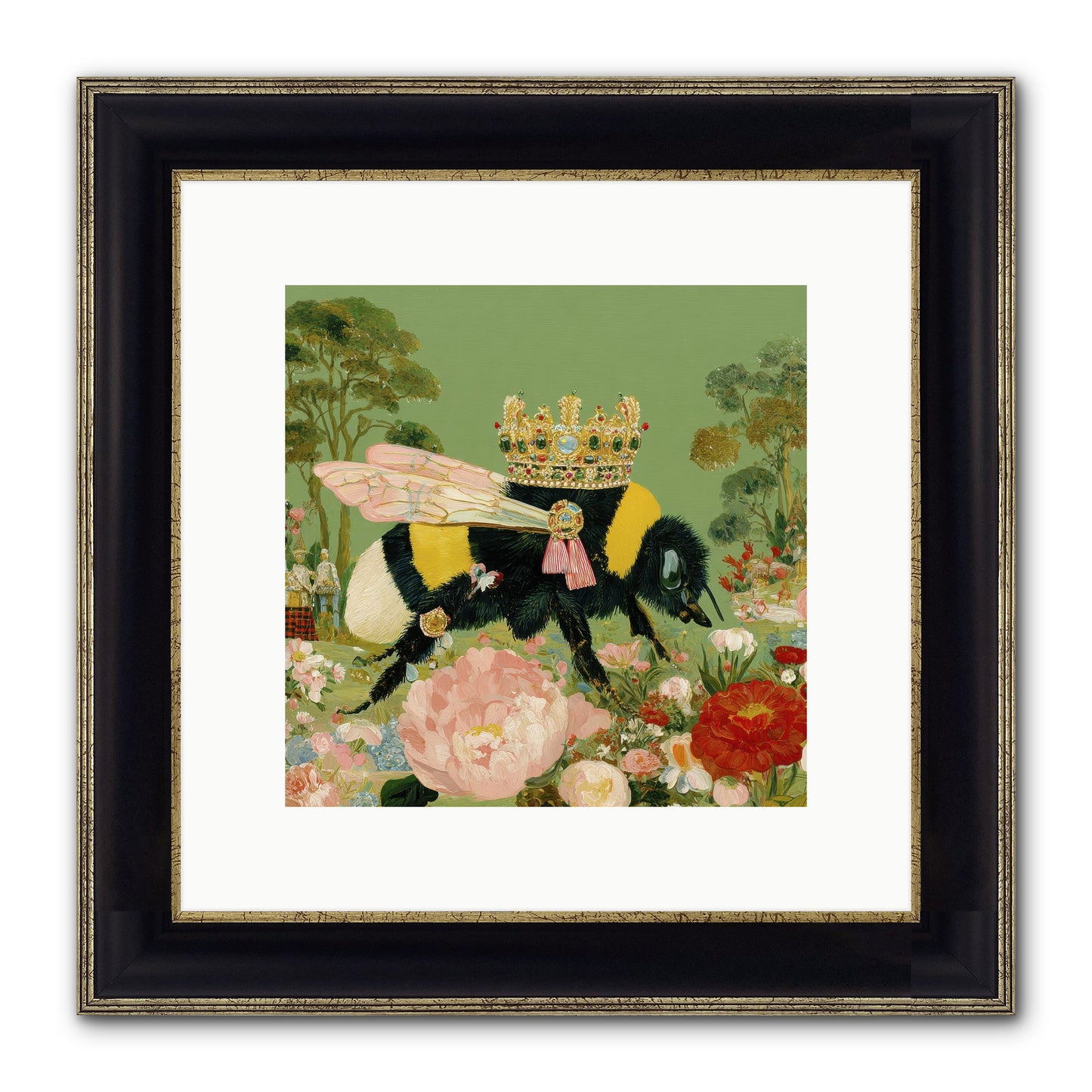 Paradise Unearthed Framed Print - Black & Gold 10x10