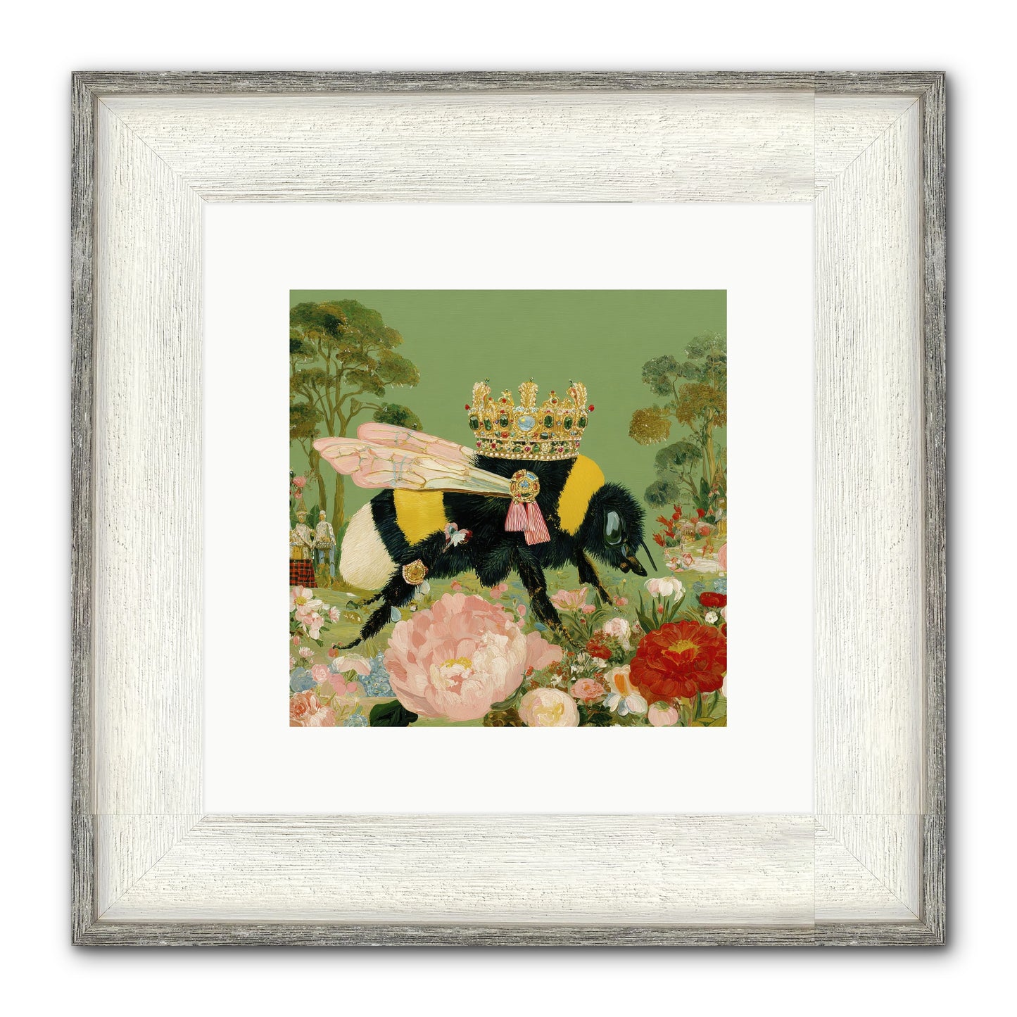 Paradise Unearthed Framed Print - Driftwood White 10x10