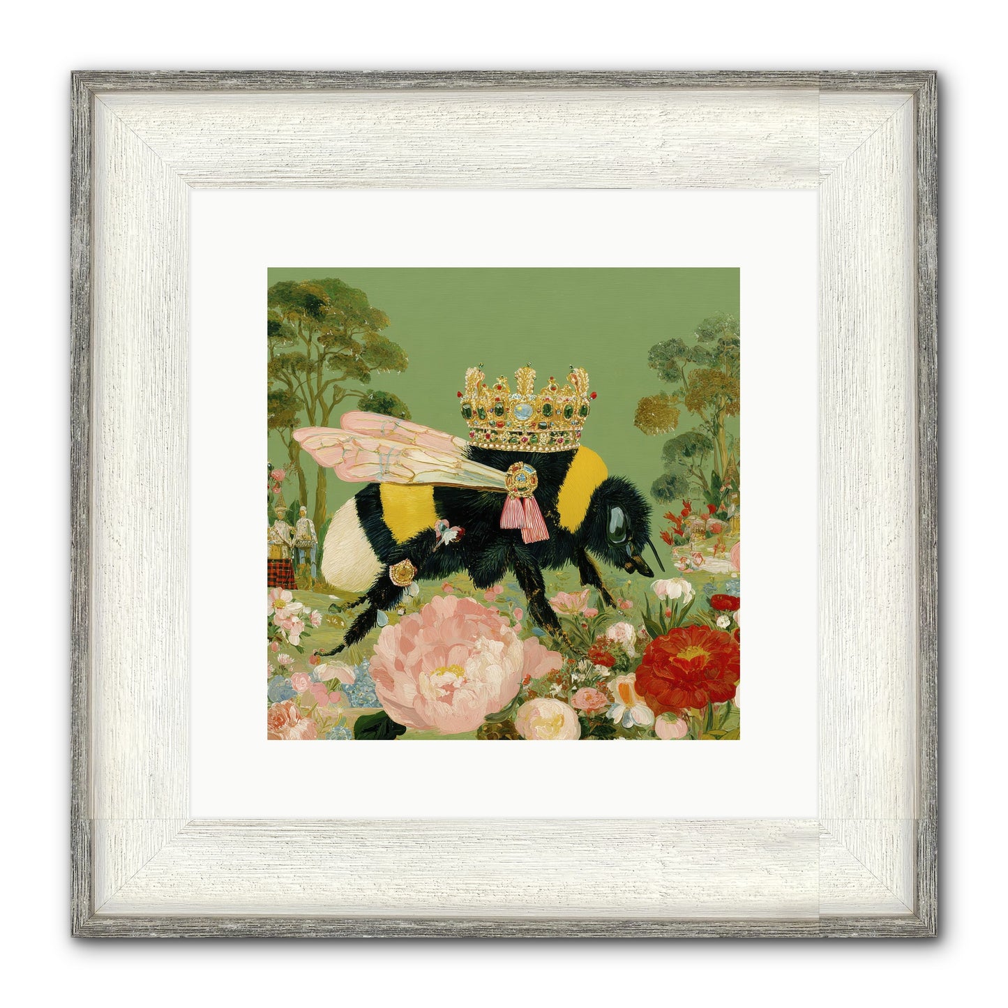 Paradise Unearthed Framed Print - Driftwood White 12x12