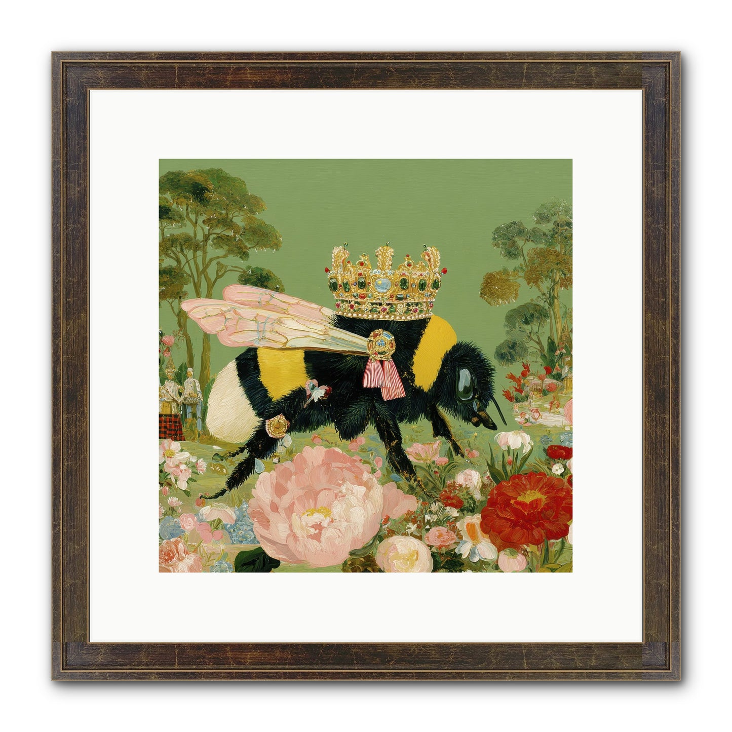 Paradise Unearthed Framed Print - Slimwoods Black/Gold 12x12