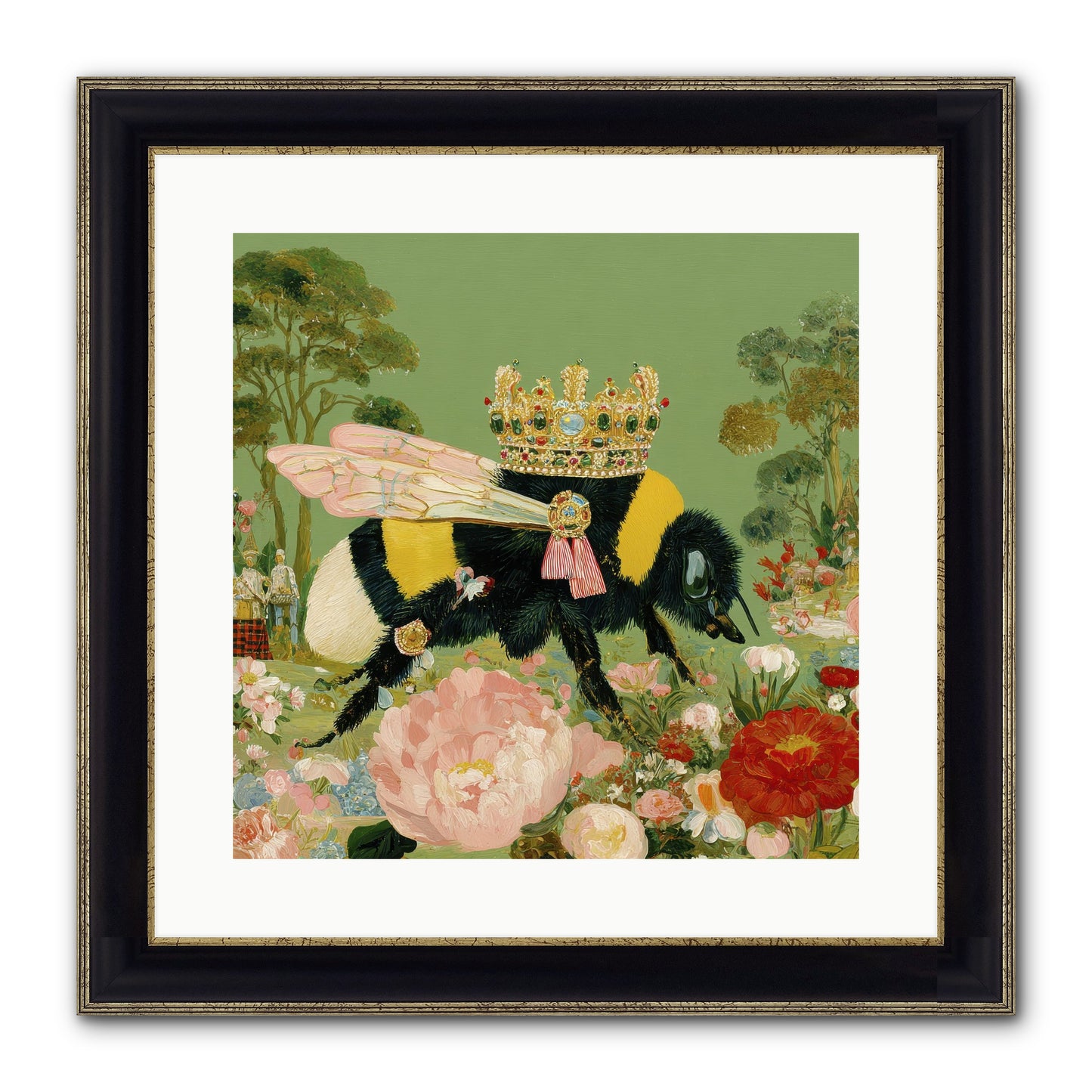 Paradise Unearthed Framed Print - Black & Gold 16x16