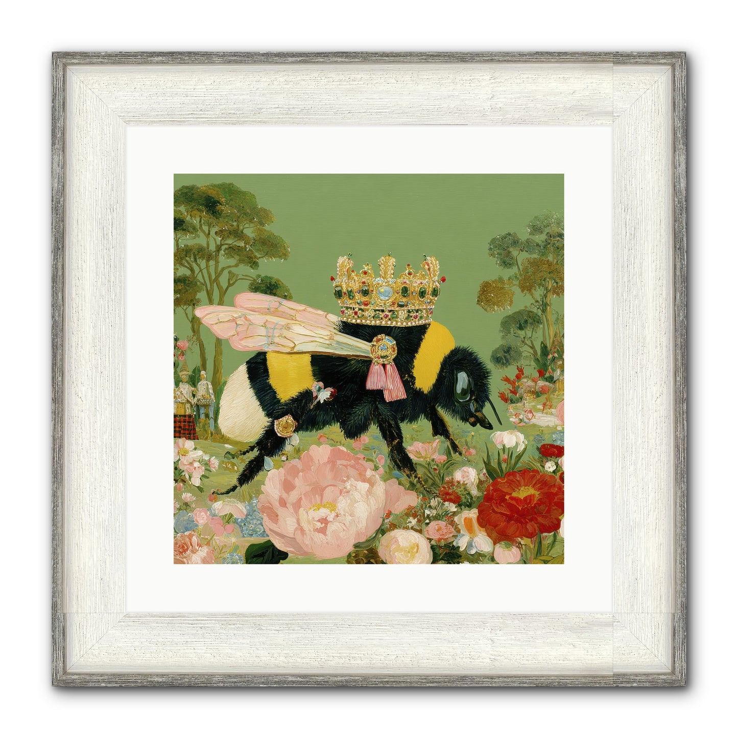 Paradise Unearthed Framed Print - Driftwood White 16x16