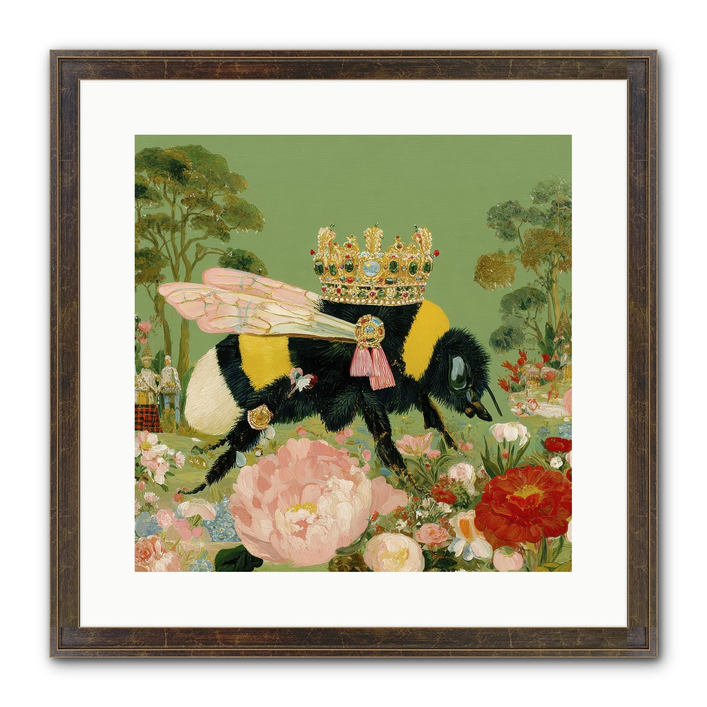 Paradise Unearthed Framed Print - Slimwoods Black/Gold 16x16