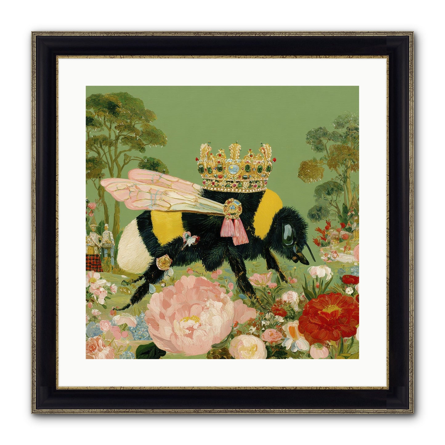 Paradise Unearthed Framed Print - Black & Gold 20x20