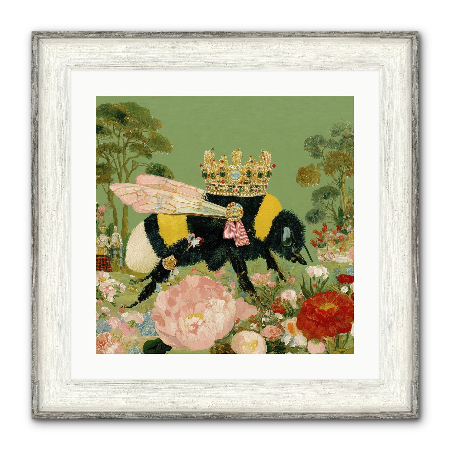 Paradise Unearthed Framed Print - Driftwood White 20x20