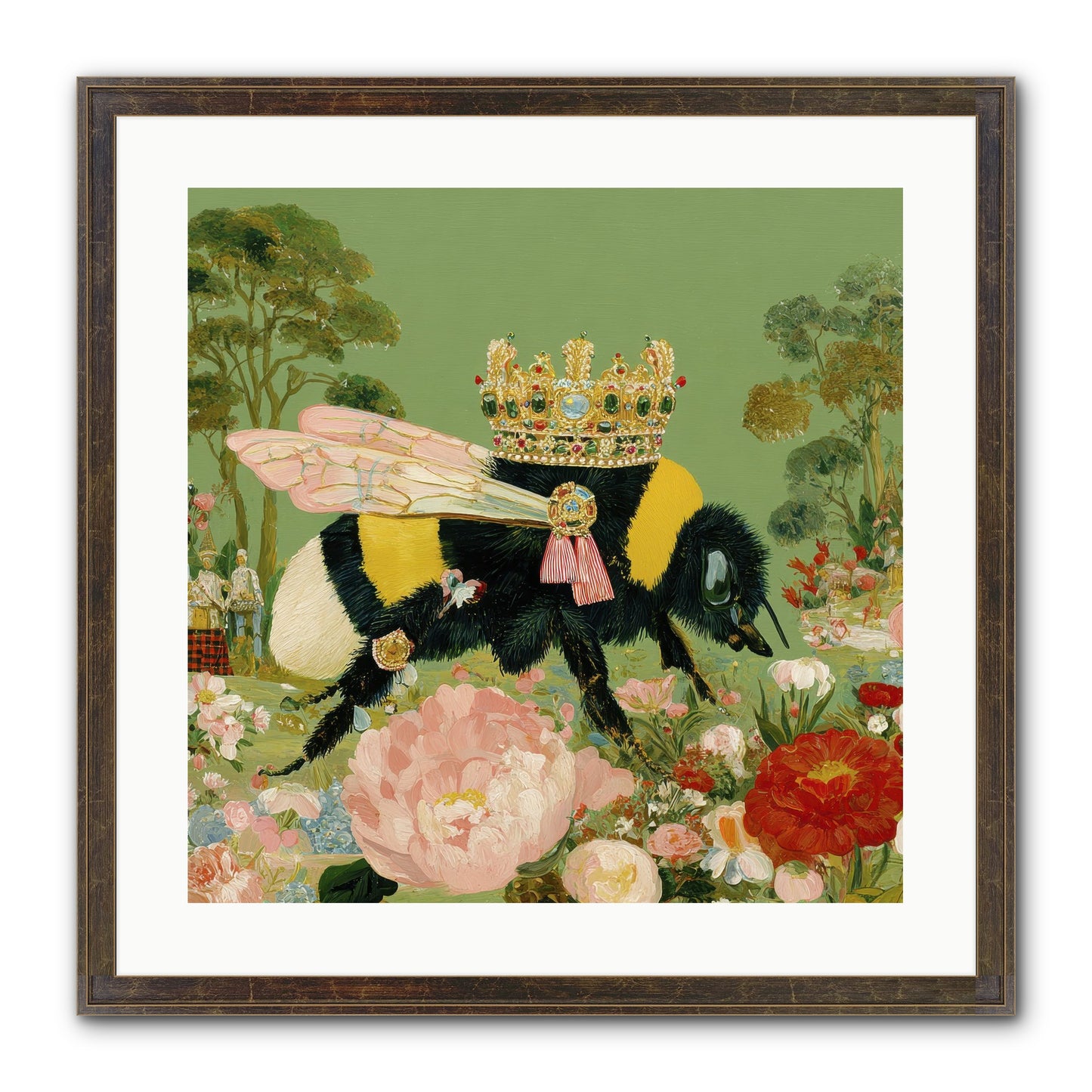 Paradise Unearthed Framed Print - Slimwoods Black/Gold 20x20