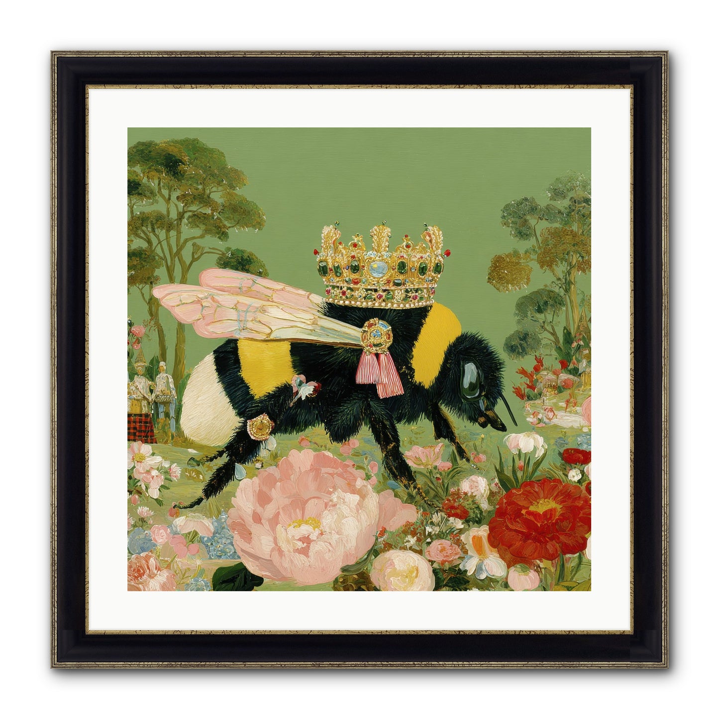 Paradise Unearthed Framed Print - Black & Gold 24x24